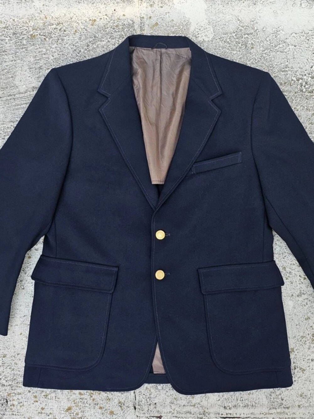 Vintage Classic Collection Action Separated Men Blazer Sport Coat Navy Blue 42S